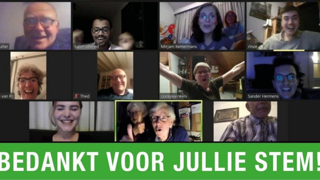 Kiezers bedankt!