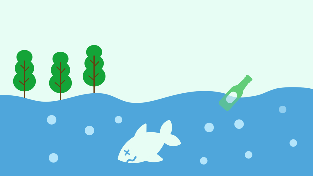 vis in het water